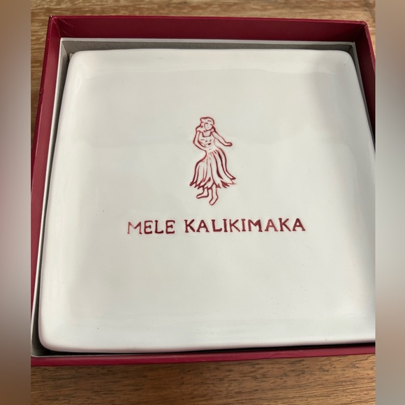 Tommy Bahama holiday Appetizer Plates Set 4 -6” square ceramic dessert cool yule - Picture 6 of 12